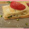 MILLE FEUILLES AUX FRUITS ROUGES ET AUX PISTACHES