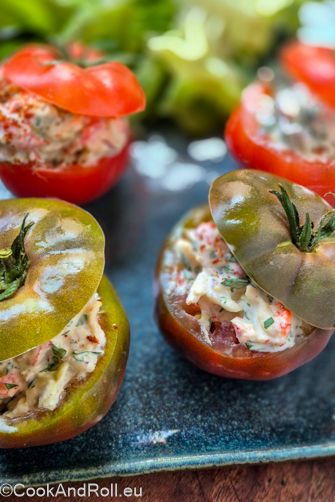 Tomate farcie aux écrevisses