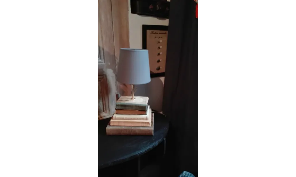 Objets détournés : une nouvelle lampe faite de vieux livres...