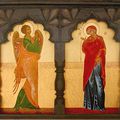 L'ANNONCIATION D'après une porte d'iconostase du Mont Athos 