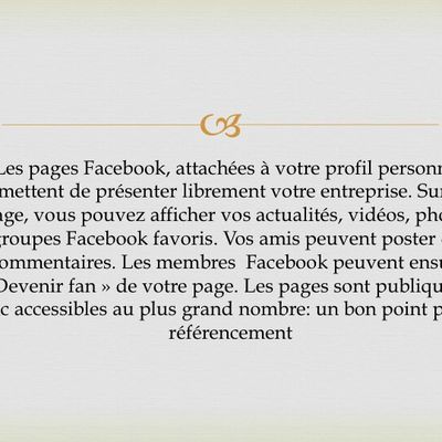 Créer des pages Facebook 