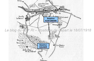 18 juillet 1918 : les positions et les objectifs du 409e
