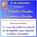 MENSAGEM DO DIA 21 DE SETEMBRO: GRUPO I - Vícios e Virtudes 