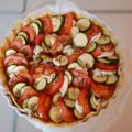 Une tarte salée d'été: Courgettes, tomates, mozzarella