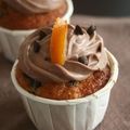 Cupcake à l'orange, chocolat et huile d'olive