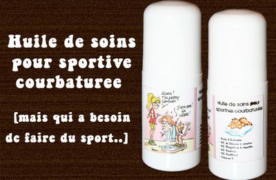 Huile de soins pour sportive courbaturée