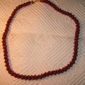 collier spirale perles nacrées rouge