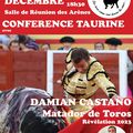 Conférence Taurine à Parentis en Born avec Damian Castaño