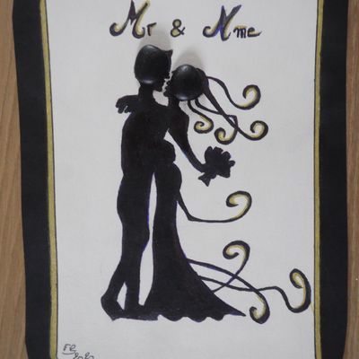 Cartes postales faites mains - Couples