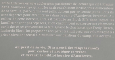 A découvrir : Bande déssinée, La Bibliothécaire d'Auschwitz...