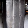 vestiaire 3 portes metal loft industrielle 1960