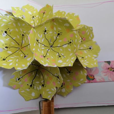 carte pop up fleurs