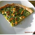 Tarte fine aux courgettes et herbes du jardin