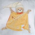 Doudou Peluche Ours Plat Jaune Et Orange Miel Jules Abeille Babynat