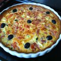 QUICHE COURGETTES/TOMATES/BACON ET JAMBON