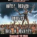 Amnezya, Back in obscurity & Outer Heaven en concert le 19 mai