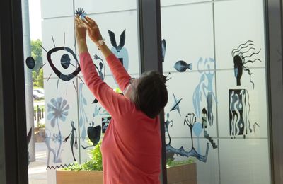 Atelier au sein de la cité sanitaire saint-nazaire dans le cadre de l'art prend l'air 2014