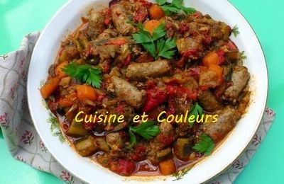 Saucisses en ratatouille, 3 accompagnements