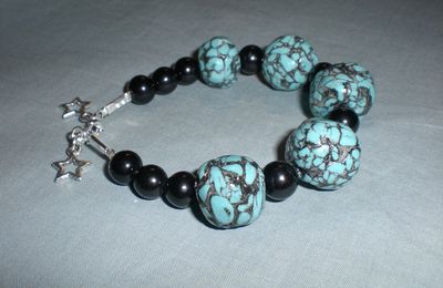 Bracelet imitation turquoise