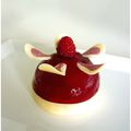 Entremet ananas-framboise