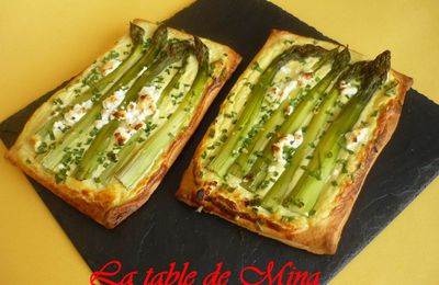 Tarte du jardin aux asperges et ricotta