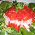 Dôme tomates /crevettes