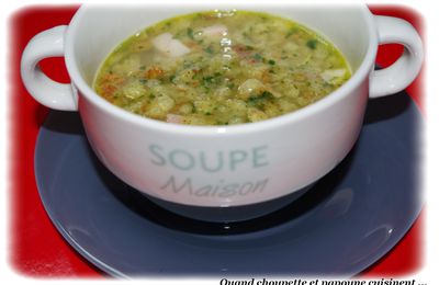 SOUPE DE HARICOTS BLANCS, JAMBON ET PERSILLADE