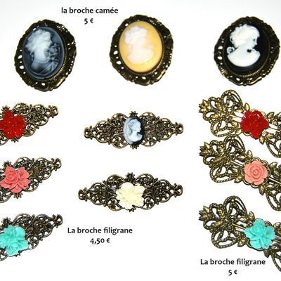 Des broches esprit d'hier...