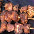 Brochettes de poulet bien épicées