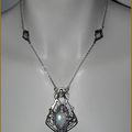 Collier Elfique Medieval Fantasy Labradorite Blanche Moonstone Elven Wedding Necklace