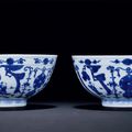 A Pair Of Imperial Blue-And-White ‘Immortals’ Bowls, Kangxi Period, 1662-1722