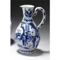 A blue and white ewer. Transitional period