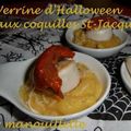 Verrines d'Halloween aux coquilles Saint-Jacques
