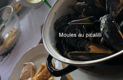 Moules au picalilli