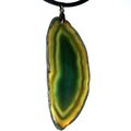 PENDENTIF TRANCHE AGATE 60 - BELIERE ARGENTEE 