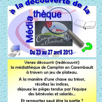 Grand Jeu : à la (re)découverte de la Médiathèque