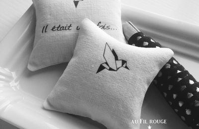 Duo de coussin Origami