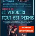 Marylou lovers'songs ce soir à partir de 19 heures