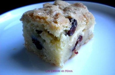 Blondies aux cranberries