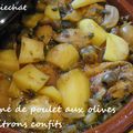 Tajine de poulet aux citrons et olives