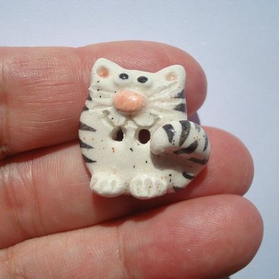 Boutons en céramique en forme de chats