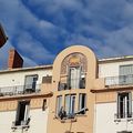 Ciels du 9 septembre dans Toulouse et motif fantaisie au tricot