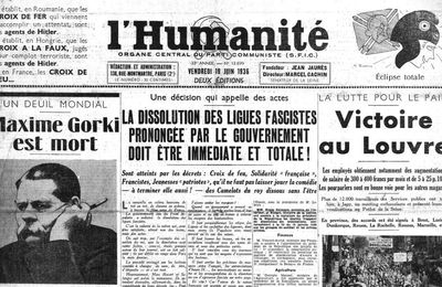 Juin 1936 : la dissolution des ligues