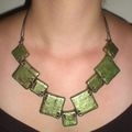 Collier craquelé vert