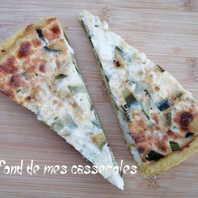 Tarte aux courgettes, feta et citron