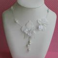 La collection orchidée : collier mariée orchidée, parure mariage orchidée, accessoires mariage orchidée