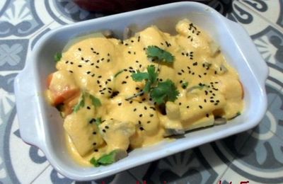 Légumes de saison, sauce carotte, sésame, cumin