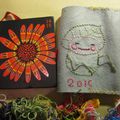 The serial crocheteuses and more, défi n°256 mon agenda 2015, j'ai brodé un petit bonhomme .....