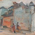 Charles Fouqueray (1869-1956), Marchand ambulant, Indochine. Vers 1921