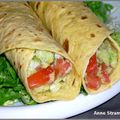 Tortilla wrap crabe, avocat, tomate